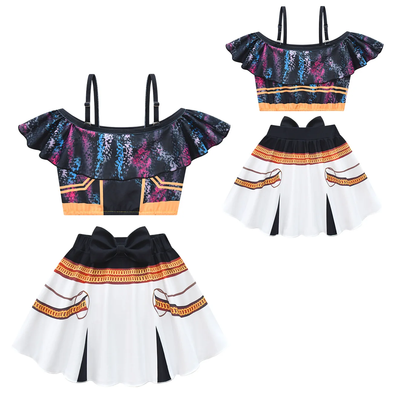 بدلة سباحة مينيسو اللطيفة للفتيات الساحرة للصيادين - بدلة استحمام جديدة عالية التمدد مكونة من قطعتين بحزام سباغيتي #2