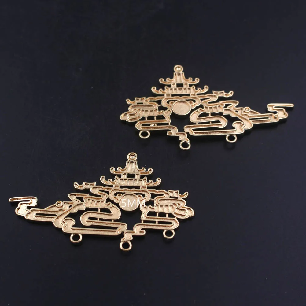 

6pair Quality Brass Casted Flower Tree Branch Connectors Pendant DIY for Women Bridal Head Wedding Jewelry Accessories