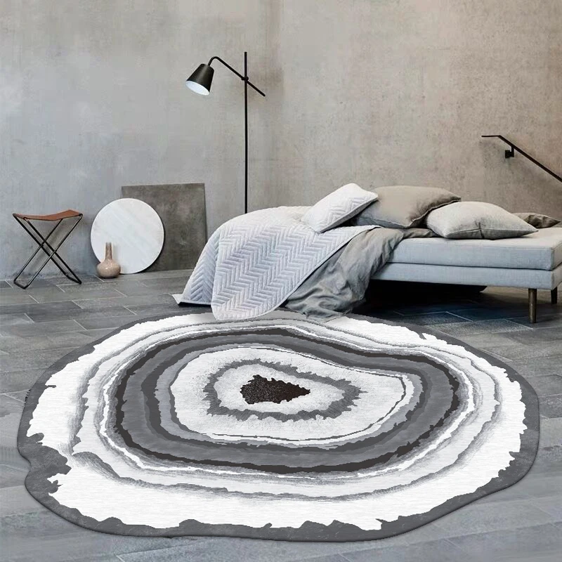 

For Modern Style Living Room Decoration Gradient Carpet Fluffy Soft Study Rug Irregular Shapes Rugs for Bedroom Anti-slip Lounge