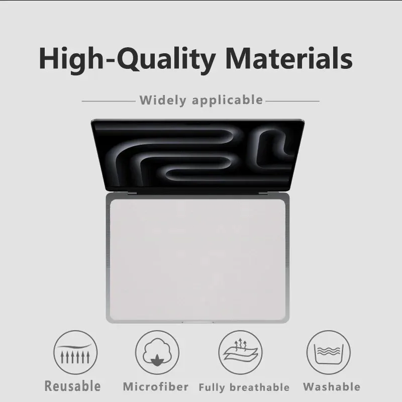 قماش تنظيف من الألياف الدقيقة مع شاشة حماية من بصمة لوحة المفاتيح للوحة المفاتيح ماك بوك قماش مقاوم للغبار Air15 " /15"Pro 13"/14"