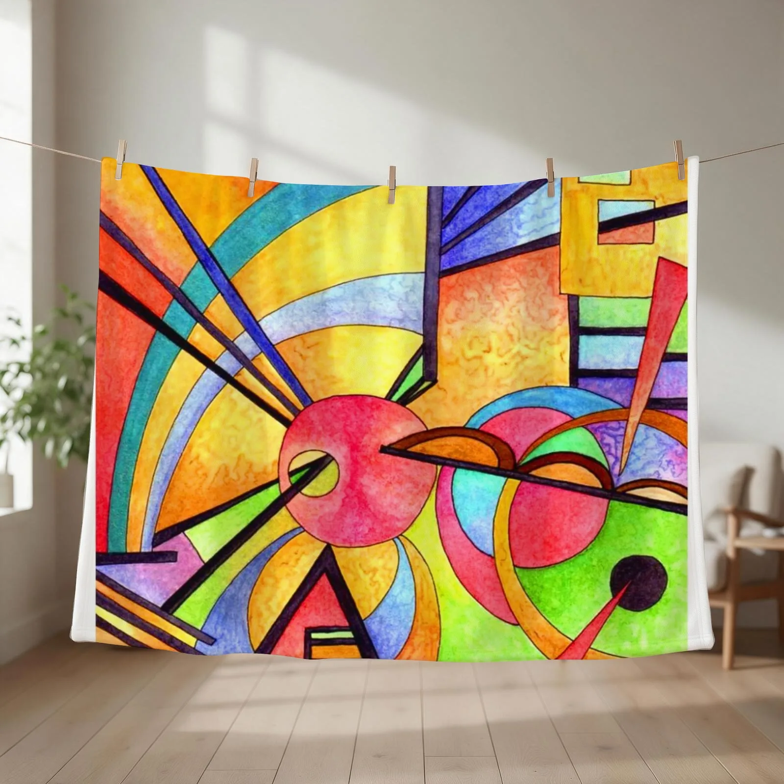 wassily kandinsky Throw Blanket couch cozy soft plush fuzzy picnic outdoor blanket