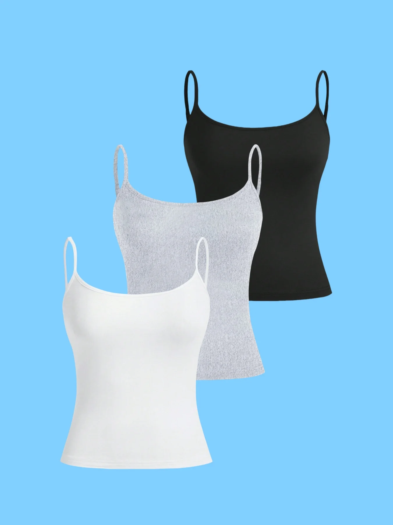 

3-Piece Set of Simple Niche Design Fashionable Camisoles