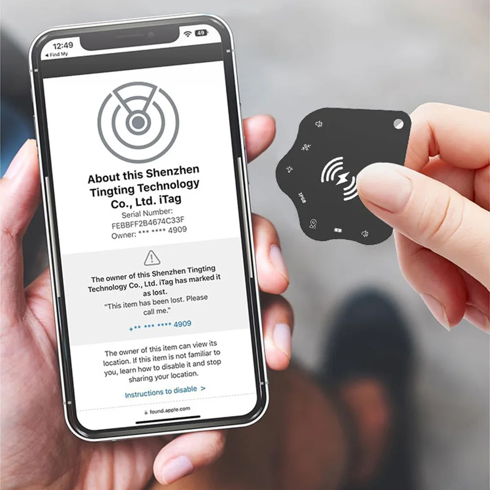 Wireless Charging Wallet Tracker Card Funktioniert für Apple Find My Ultra Slim Tracking Card Item Card Finder IPX68 Wasserdicht