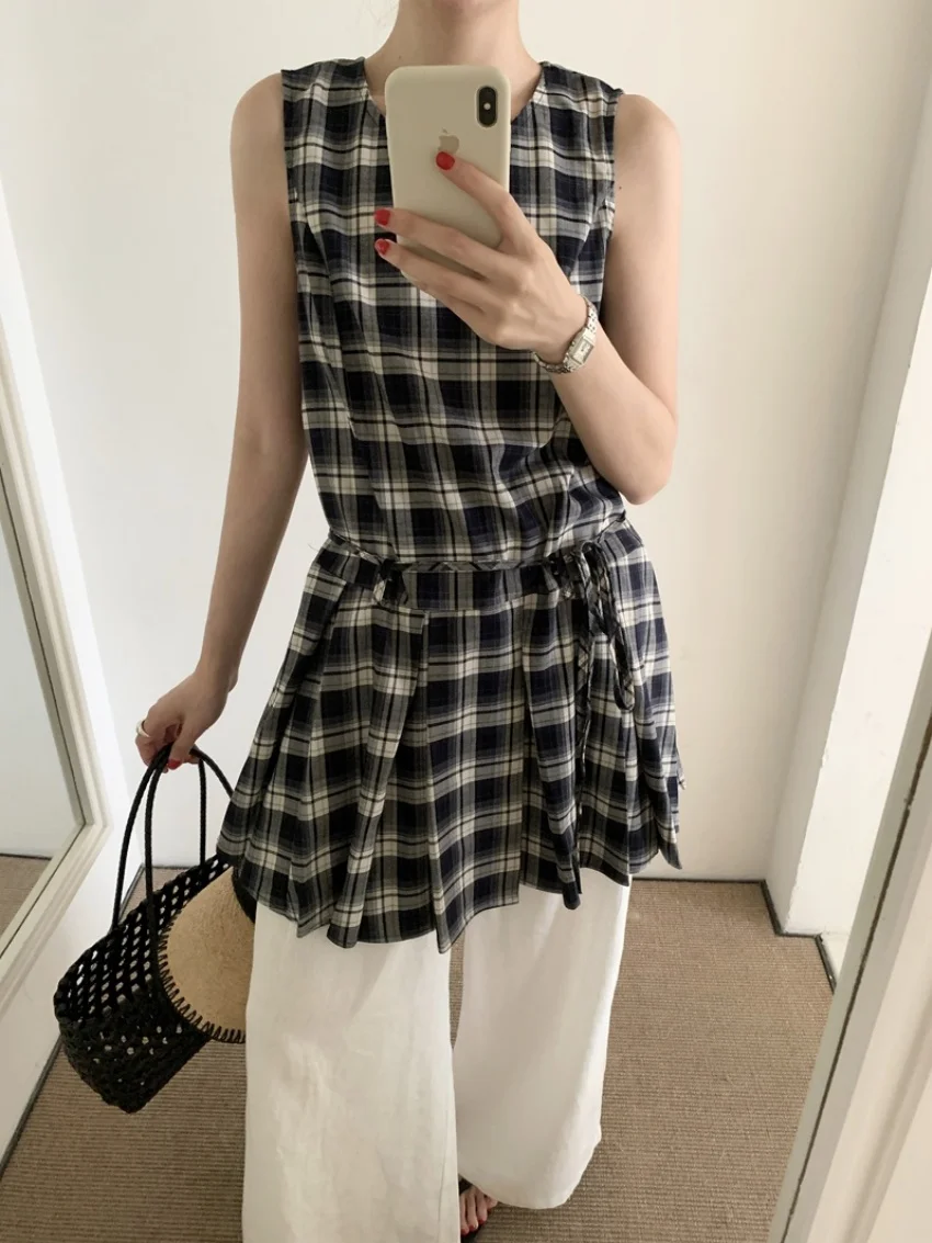 

Alien Kitty шикарное клетчатое вечернее платье, новое летнее женское винтажное платье 2025 года, тонкое, нежное, офисное, женское, уличное, повседневное, для кемпинга