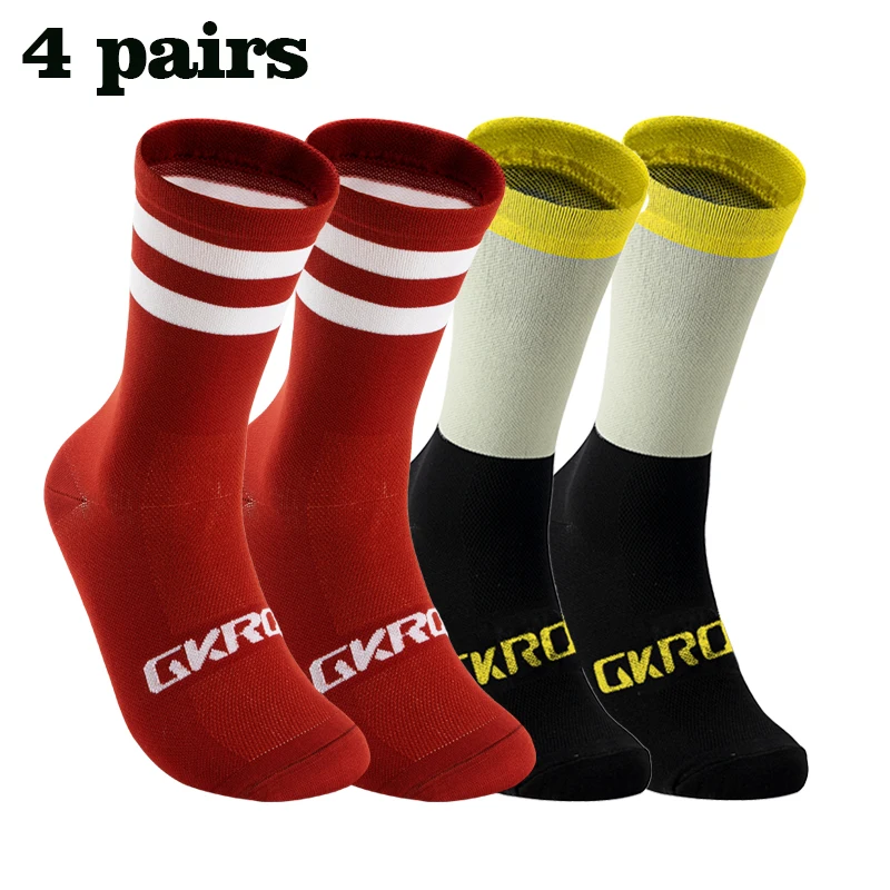 4 Pais Hohe Qualität Beruf Team Männer Frauen Radfahren Socken Bike Socken Atmungsaktive Fahrrad Socken Outdoor Sportswear Racing Socken – Detail 8