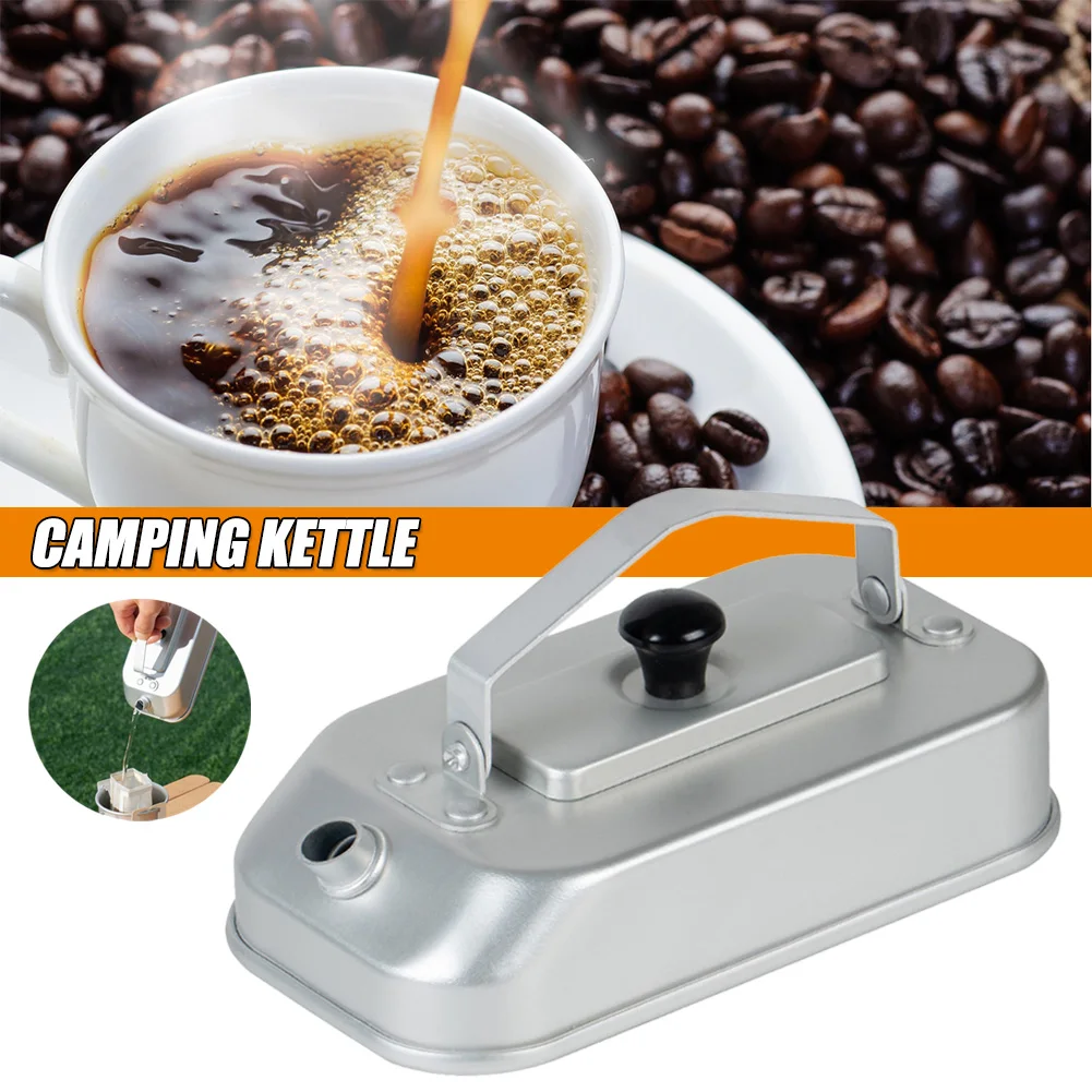 0.2L Portable Camping Kettle for Water Boiling Teapot Aluminum Alloy Heated Coffee Pot for Camping Hiking Travel Backpacking