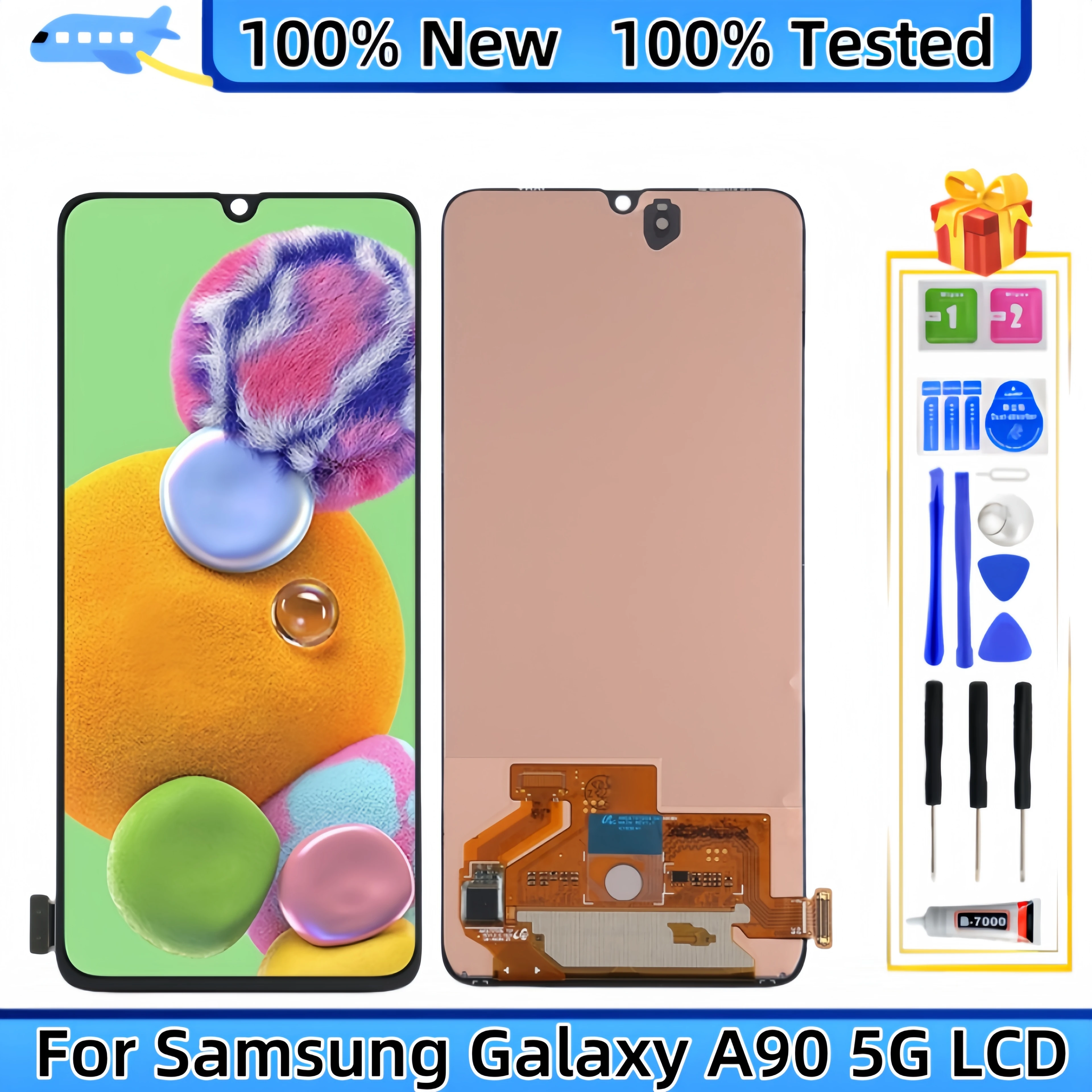 

For Samsung Galaxy A90 5G SM-A908B SM-A908N SM-A9080 LCD Display Touch Screen Digitizer Assembly Replacement