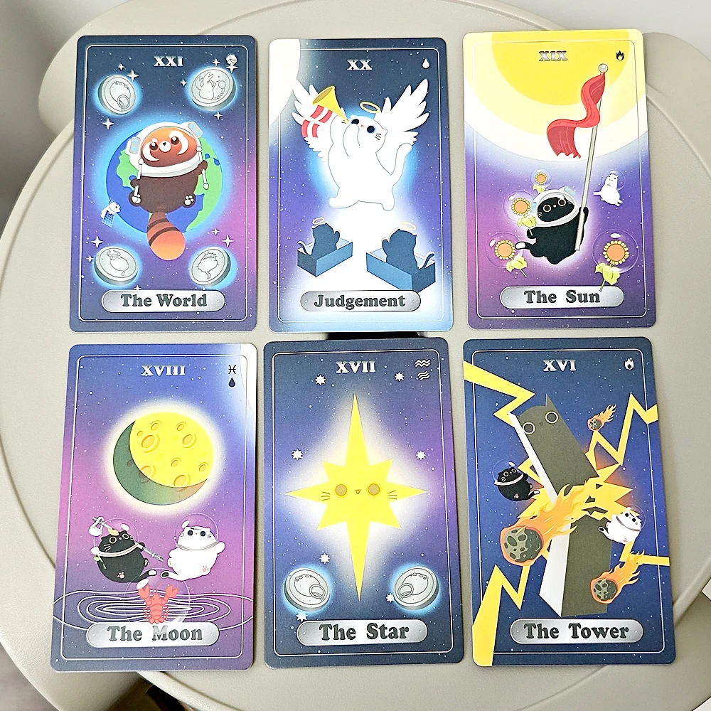 

Yin Yang Cat Univercat Tarot 10.3*6cm 83 Pcs Cards (with 5 Special Cards)