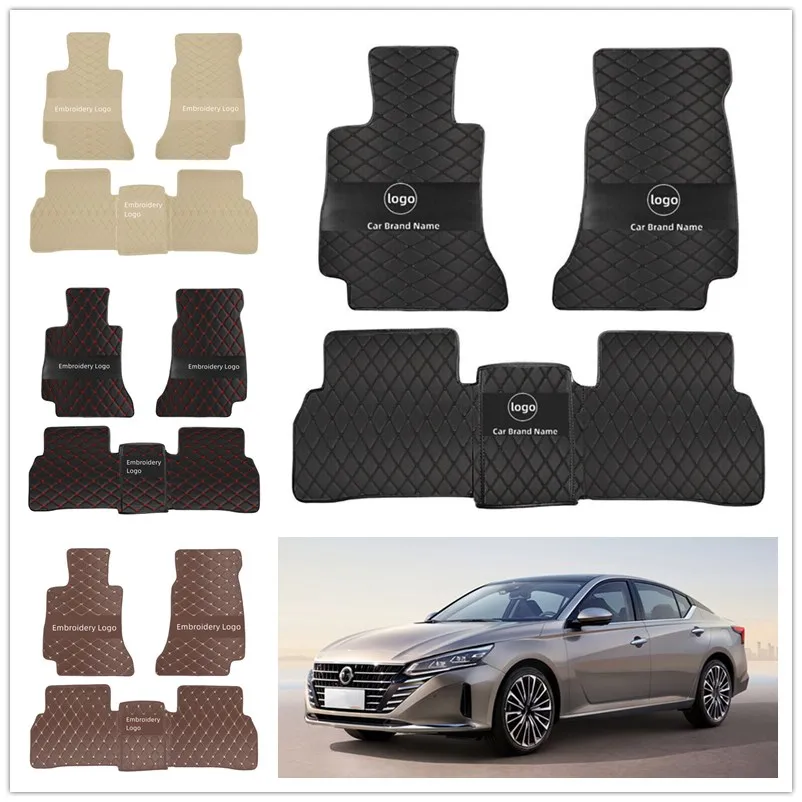 

Для Nissan Altima TEANA 2006-2025 лет кожаные автомобильные коврики для ног, полное покрытие, водонепроницаемый прочный автомобильный интерьер, противоскользящие