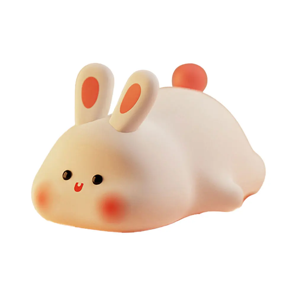 Imagem -06 - Big Face Rabbit Patting Night Light Brinquedo Colorido Ornamentos Bonito