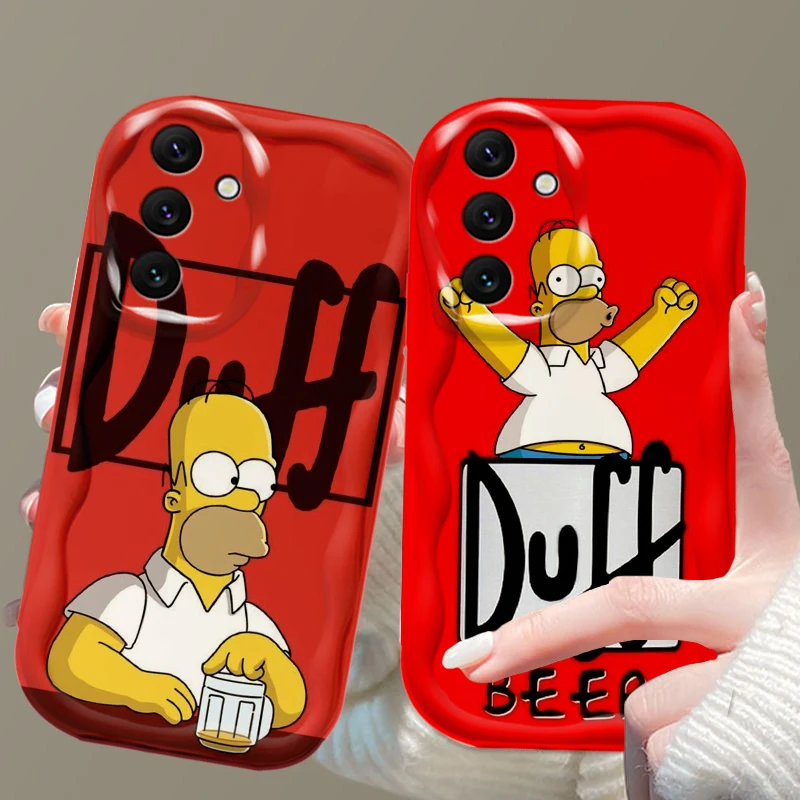 Disney Homer Simpsons Wave Oil Cover For Samsung Galaxy A55 A73 A72 A71 A54 A52 A51 A50 A35 A34 A33 A31 A25 Phone Case