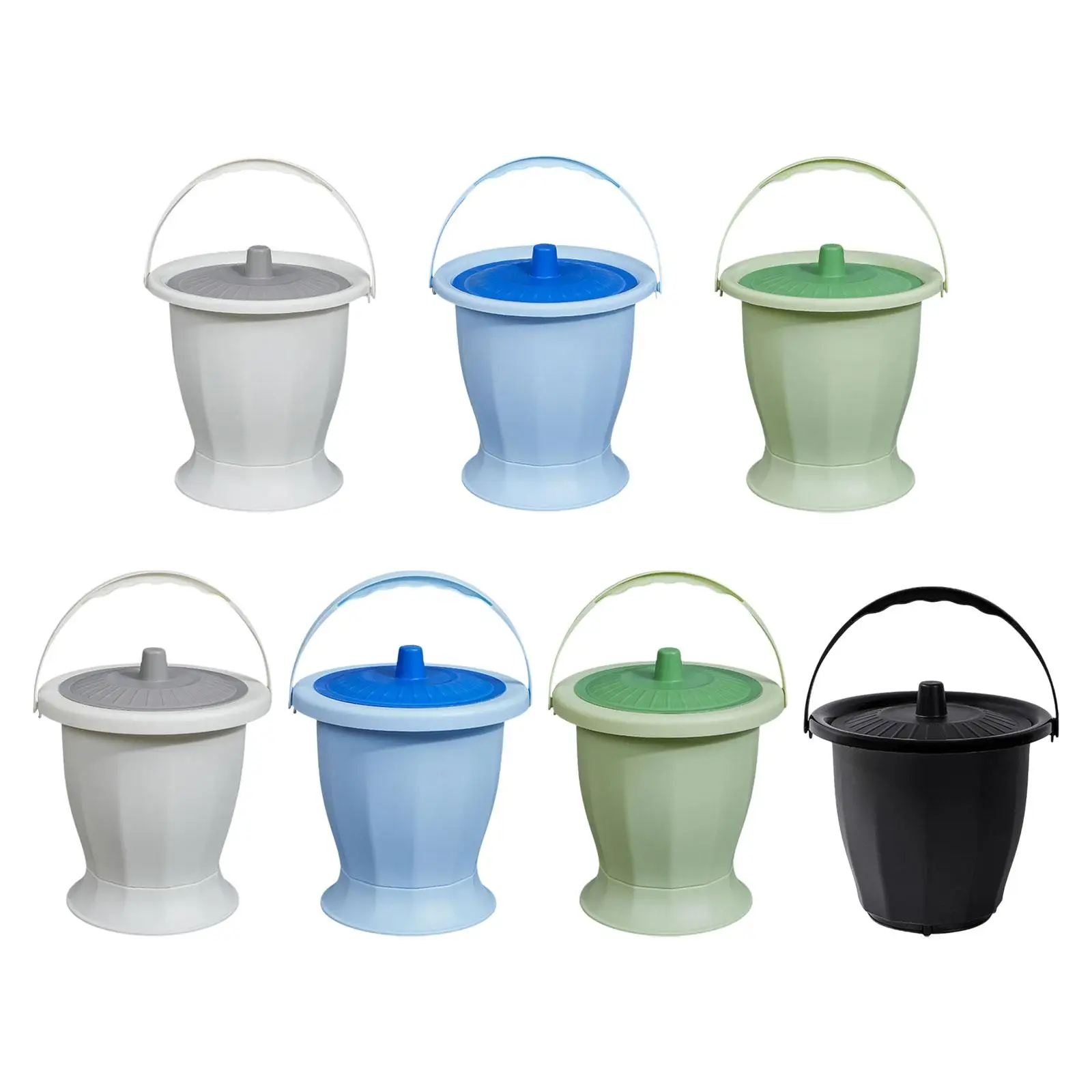 Urinal Night Jug, Spittoon Chamber Bucket with Lid Handle, Urinal Storage Pot Chamber Pot for Adults