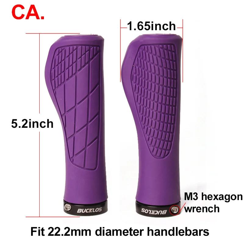 Bicycle Handlebar Grip Ergonomic Mountain Bike Grips Rubber Anti Skid MTB Cuffs Shock Absorbing Bike Handle Cycling Accessories