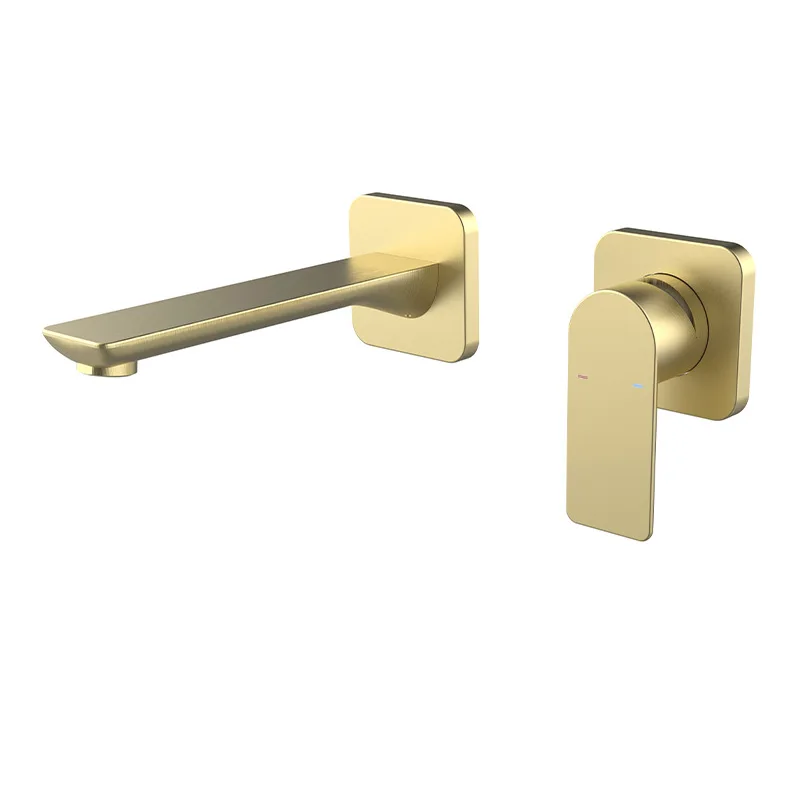 

Luxury Top Quality Brass Bathroom sink faucet Wall Mounted Bathroom sink faucet 1 Handle Cold hot water Basin Tap Modern Design