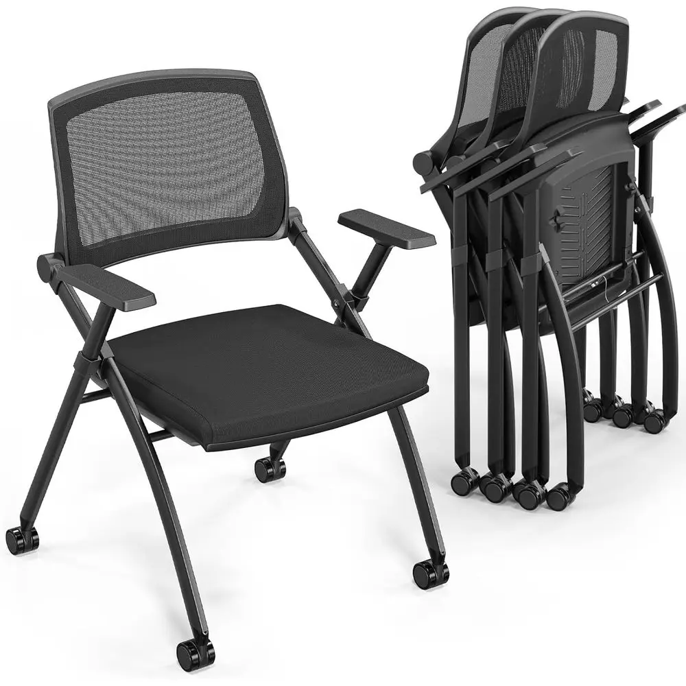 

Складные стулья для конференц-залов на колесиках, эргономичные офисные кресла с мягким сиденьем, подходят для тренингов, мероприятий, выдерживают до [количество] человек