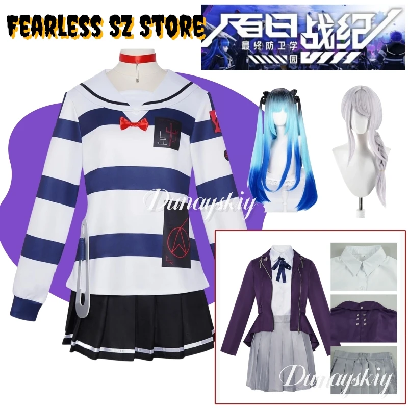 

Amemiya Darumi The Hundred Line -Last Defense Academy-Kirifuji Nozomi Cosplay 할로윈 의상 Halloween Women Casual Dress Necklace Set
