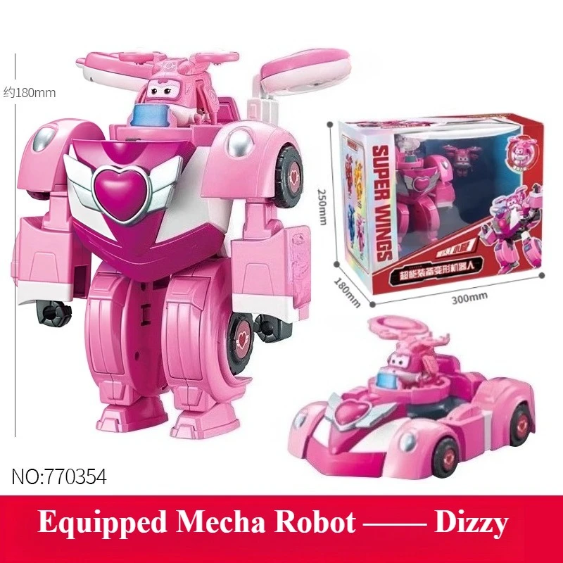 En stock! Véritable Auldey Super Wings Super Équipement Transformant Robot Mecha Chariot - Jett, Dizzy |   Jouet pour garçon |   Cadeau de vacances
