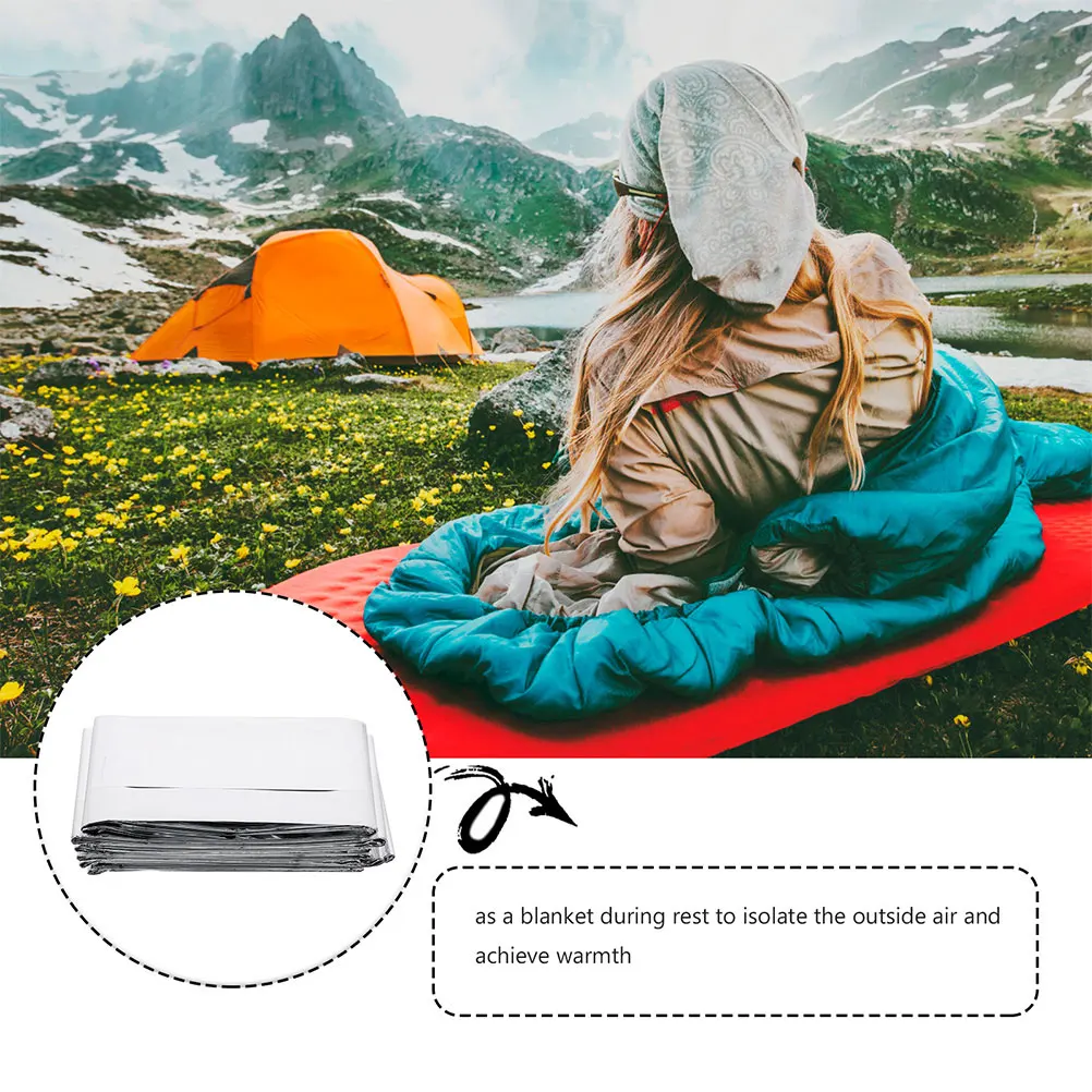 

6Pcs Outdoor Emergency Blanket Survival Thermal Insulation Camping Waterproof Reflective Film Blanket Emergency Supply