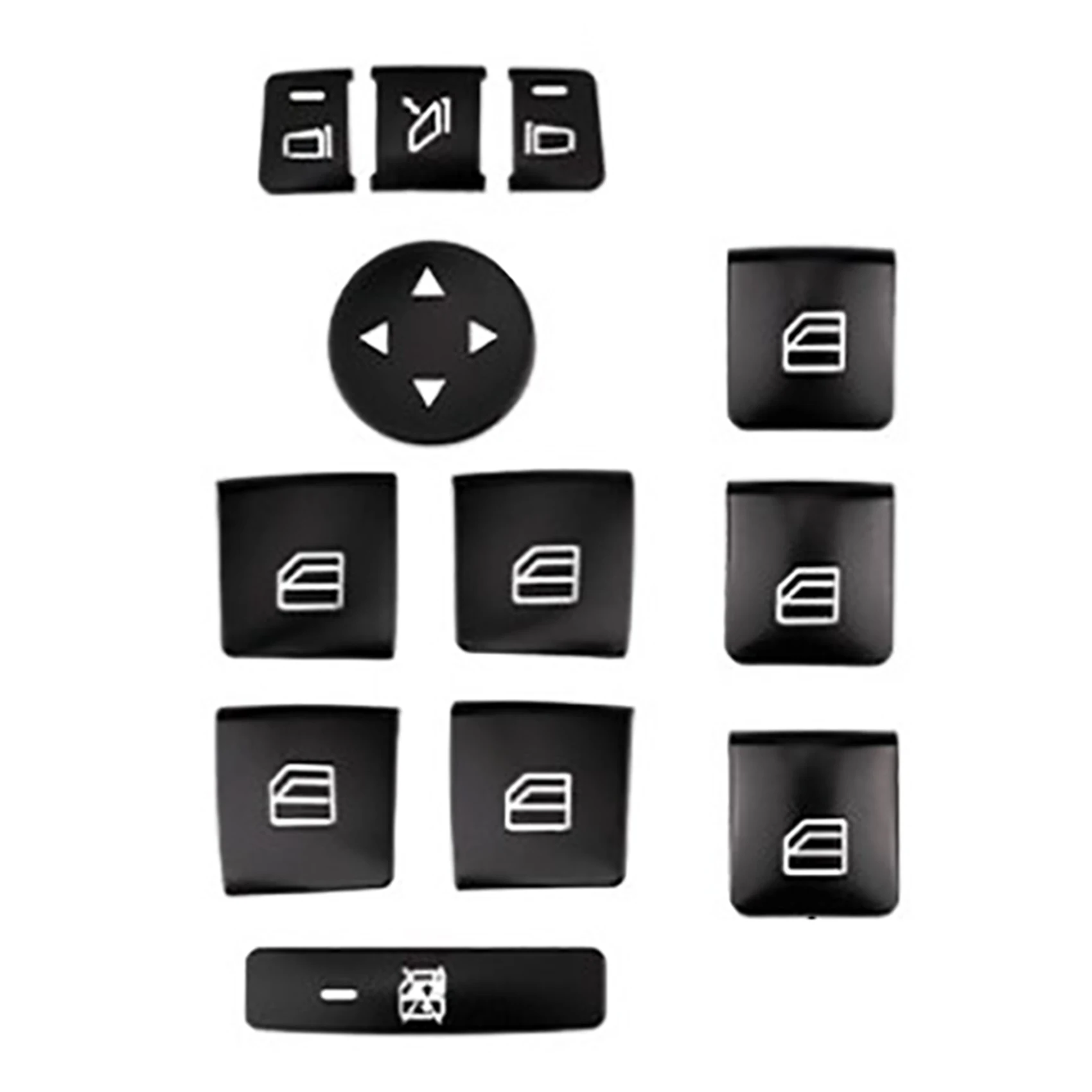 120PCS Car Door Armrest Window Switch Button Trim Cover Sticker for Mercedes Benz GLK ML GL A B C E G Class W204 X166