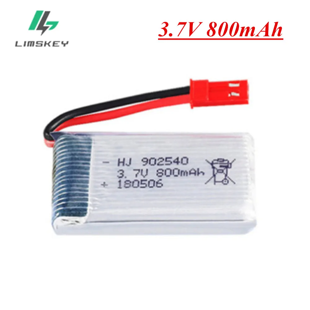 3.7V 800mAh Lipo Battery with JST Plug for X400 X500 X800 HD1315 HJ818 HJ819 X25 RC Quadcopter Drone Spare Parts