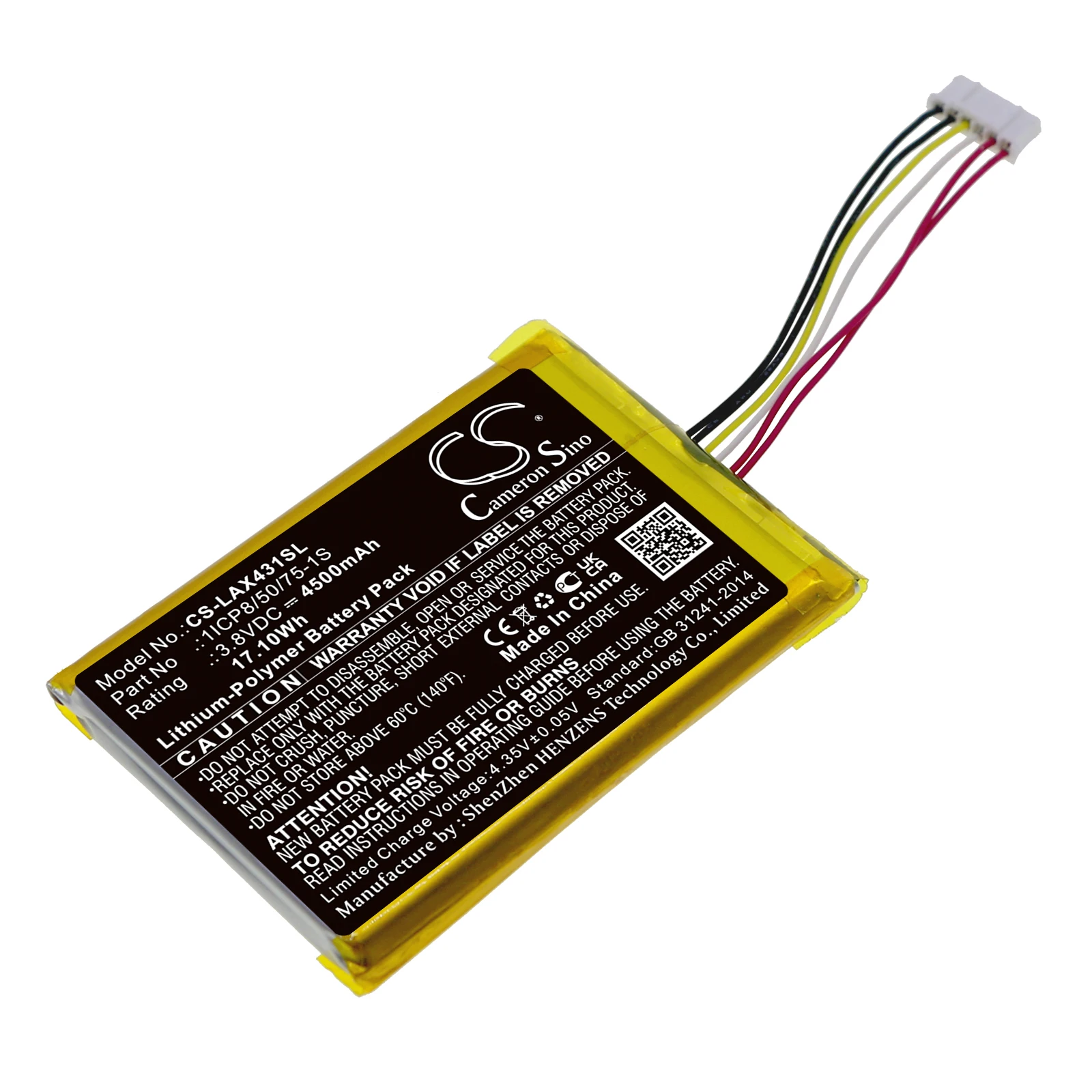 

CS Replacement Battery for Launch X431 Pro Mini V3.0 PN:1ICP8/50/75-1S 4500mAh / 17.1Wh