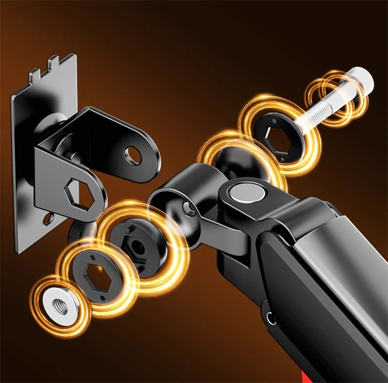 G12 Gas Spring Full Motion Desktop Clamping 17-32 Inch LCD LED Monitor Holder Arm Loading 2-10kgs