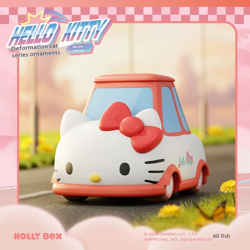 New Sanrio Family Official Transforming Car Series Figurines Trendy Toys Creative Car Model Toys Creative Car Model Collectibles