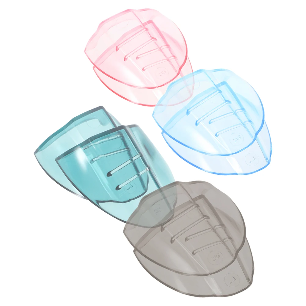 

4 Pairs Glasses Side Shields Clear TPU Protectors 17mm Large Size Tea Blue Green Pink Reusable Eye Safety Accessories