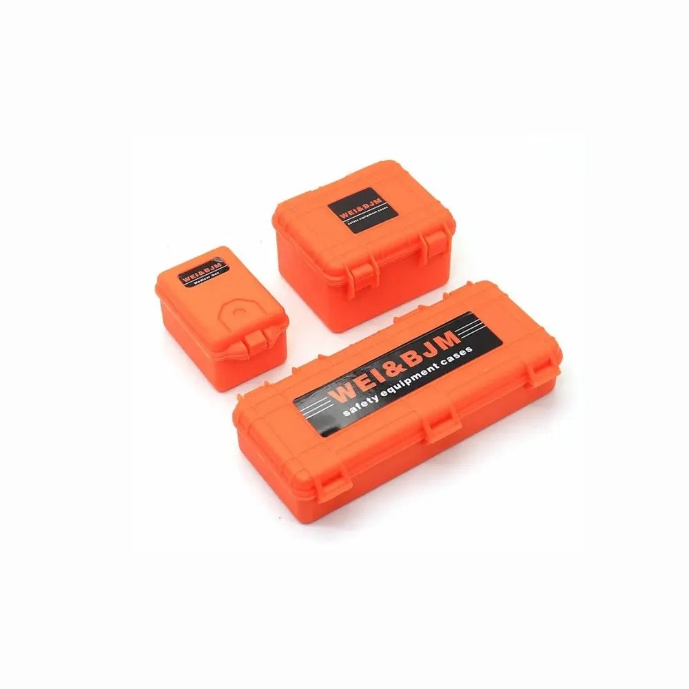 3PCS 1:10 Decor Accessories Plastic Weapon Storage Box for Axial SCX10 TRX4 TRX6 D90 Tamiya CC01 Car Truck Screw Box