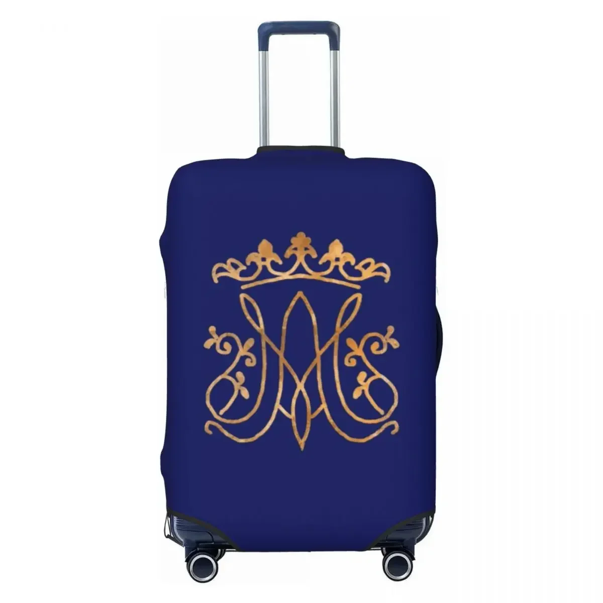 Custom Ave Maria Monogram Luggage Cover Elastic Catholic  Travel Suitcase Protective Covers Suit For 18-32 inch