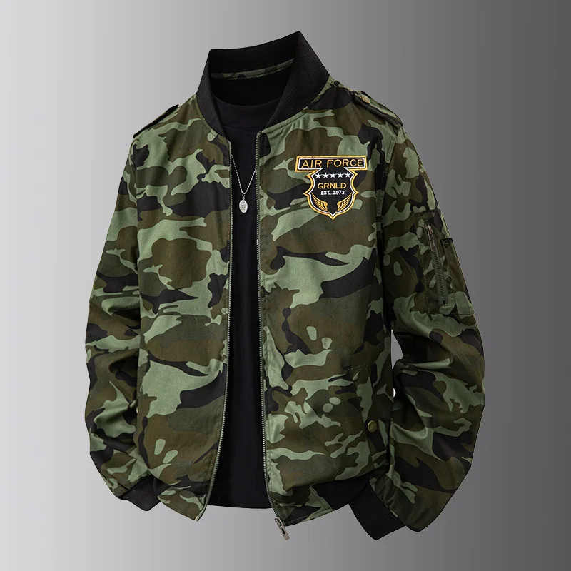 

Men's Casual Camouflage Jacket 2025 Fashion Classic Simple Design Soft Skin-Friendly Durable Material for Comfortable Wear