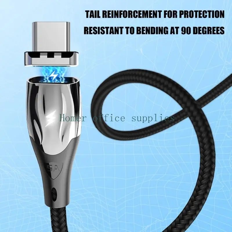 K43B Fast Speed Type C Charging Cable 66W Power Delivery Nylon Braided Wire