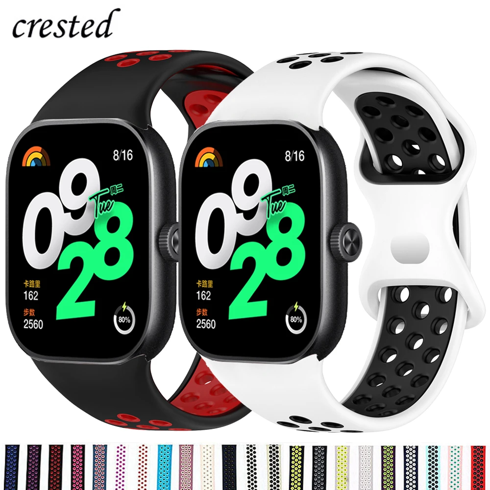 

Sport Silicone for Xiaomi Redmi Watch 4 Strap Accessories Replacement Breathable watchband correa Bracelet for miBand 8 Pro band