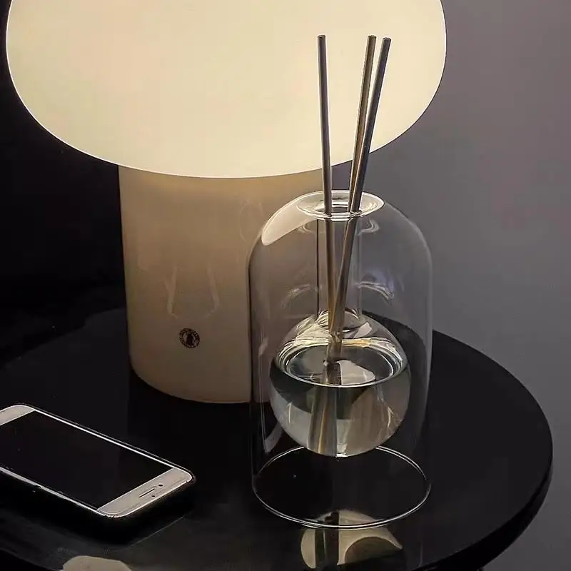 1pc Elegant Flameless Glass AromaRelax Diffuser Bottle - Portable Design for Home & Car, Ideal Essential Oil Vase & Decor Gift 3