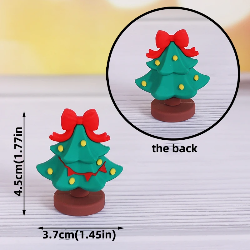 Neue Cupcake-Dekoration für Weihnachtskuchen, weicher Gummi-Weihnachtsbaum, Weihnachtsmann, Schneemann für Neujahr 2025, Weihnachts-Kuchenaufsatz – Detail 16