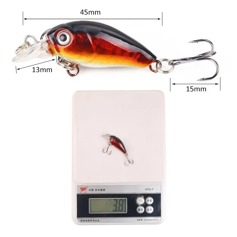 4.5cm 4g 1pcs Mini Minnow Fishing Lure Crank Wobblers Hard Bait Jig TopWater SwimBait Crankbait Carp Bass Pesca Fishing Tackle - view 4