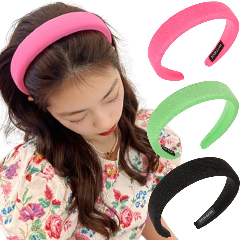 

LEVAO Solid Color Sponge Hair Hoop Simple Hair Bands for Women Girls Fashion Headbands Wide Hairband Hair Accessories Headwear