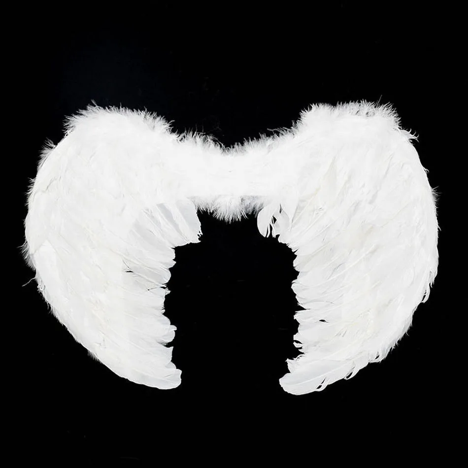 Children Devil and Angel Wings Boys Girls Feather Wing Children Halloween Costume Party Accessories Kids Photography Props