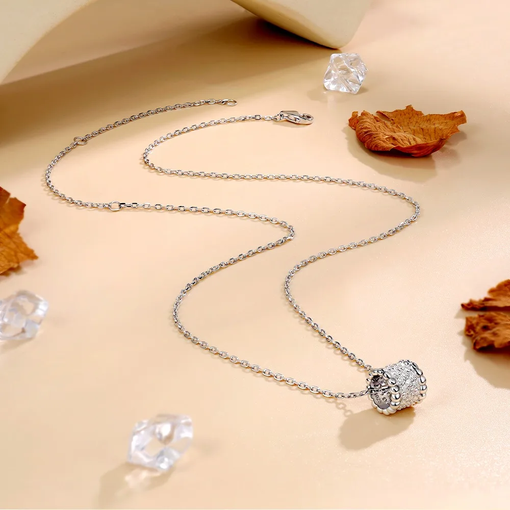 M-JAJA Real Moissanite Necklace for Women 925 Sterling Silver Chain Gemstone D Color VVS1 Lab Diamond Vintage Pendant Jewelry