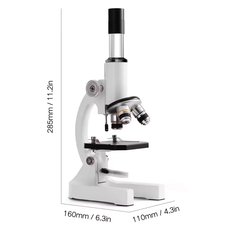 40X-2400X Monocular Optical biological Microscope For School Children Science Experimental Biology Microscope