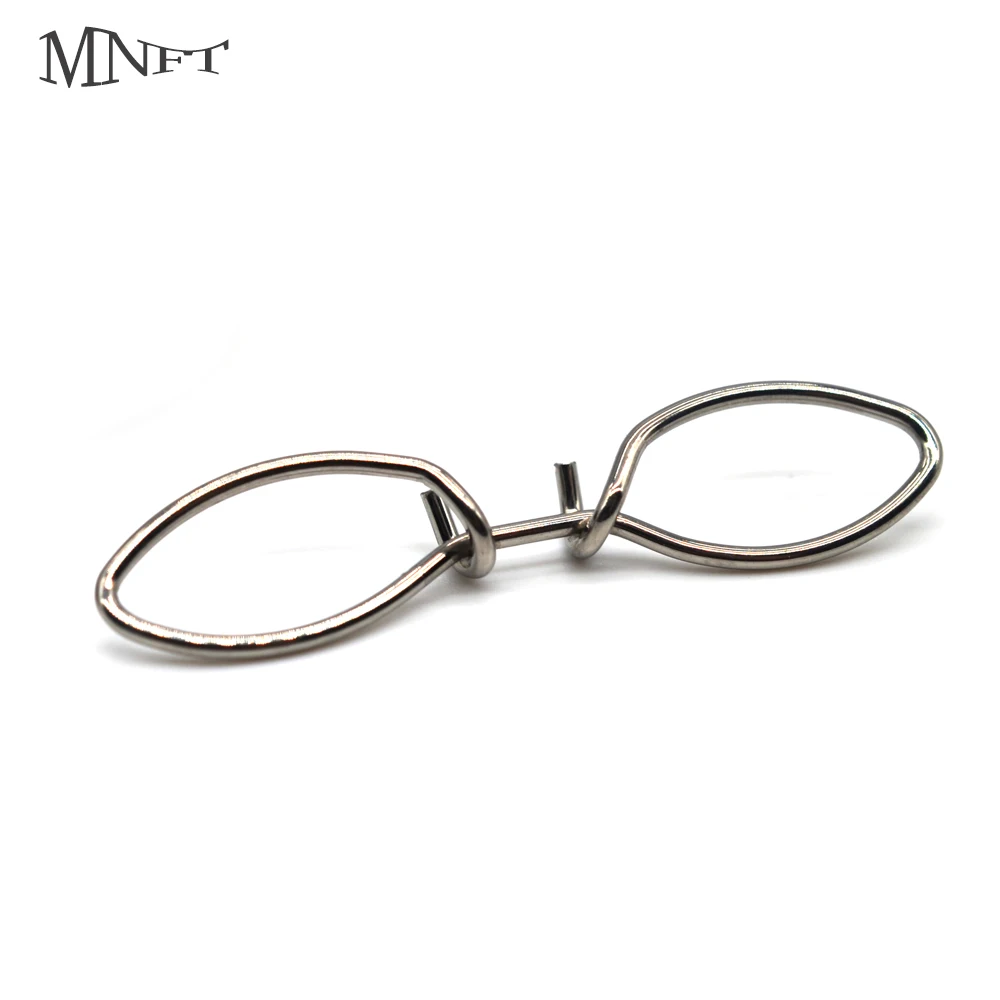 MNFT 10Pcs Fishing Fishhook Lure Quick Clip Lock Snap Clasp Connectors Glasses Shape Connector Fishing Tackle Accessories