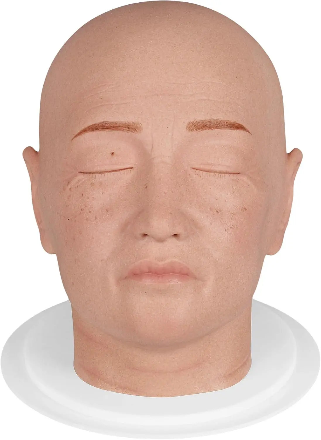 Realistic Facial Injection Head Model with Ear Mannequin Face Model Injection Training for Esthetician Medical Student Doctor