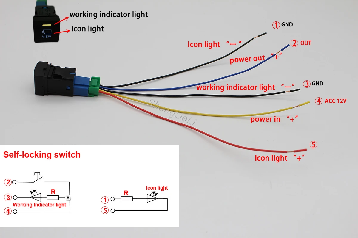 1Pc Car LED Fog Light Bar Camera View Garage Control Switch Power On Off Button For Toyota Camry Corolla 2018 Rav4 2019 2020