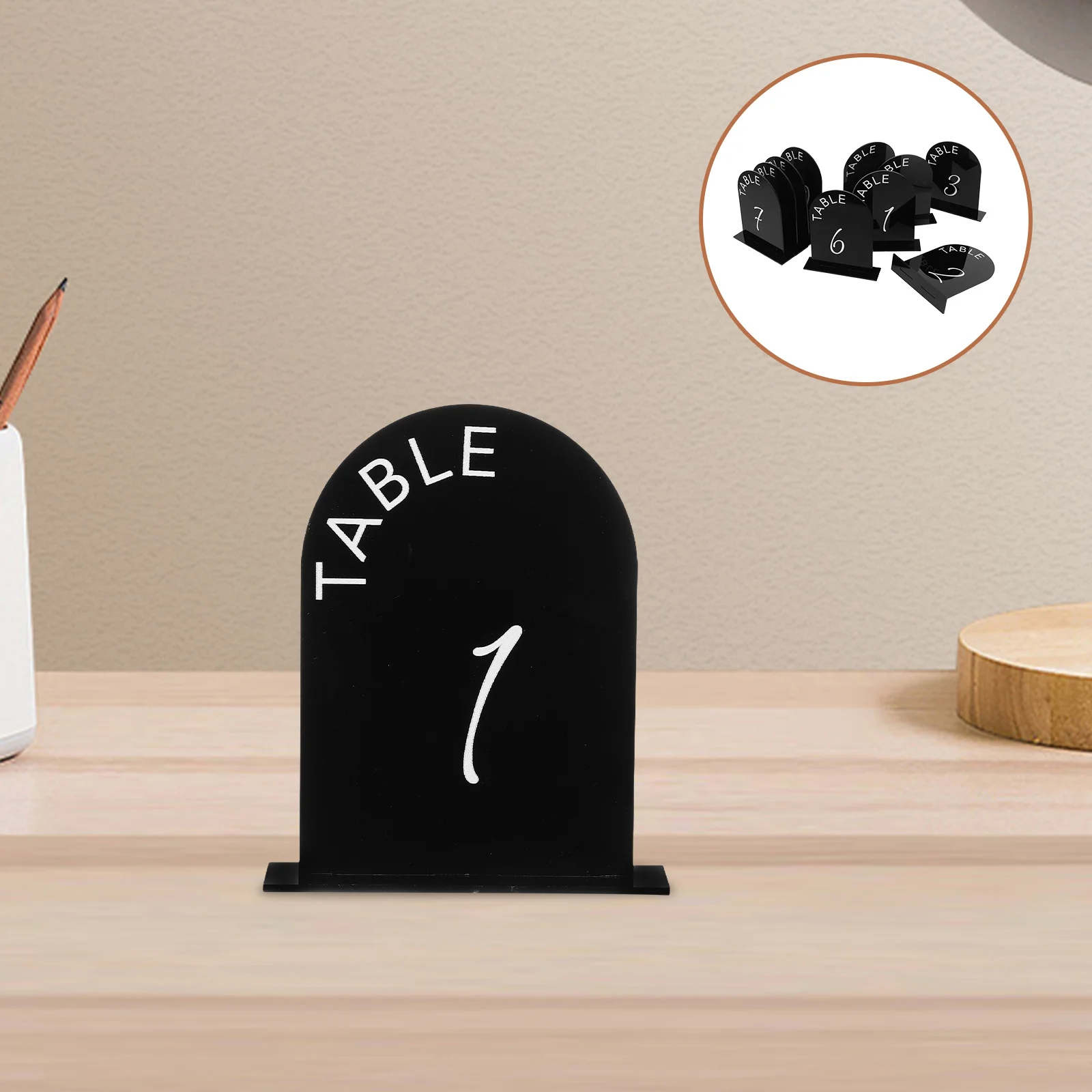 

10Pcs Acrylic Table Numbers 1-10 Black Arch Modern Wedding Reception Sign High End Presentation Table Number Cards