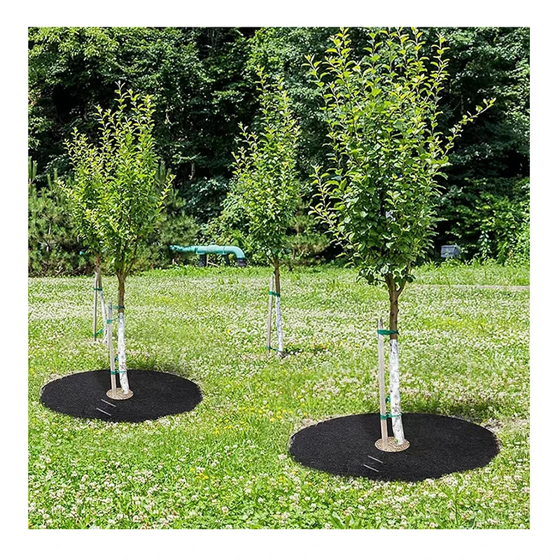 2/5pcs Garden Tree Plant Cover Protection Weed Mats Cloth Ecological Weeding Control Mulch Barrier Flower Pot Gardening Tools A2