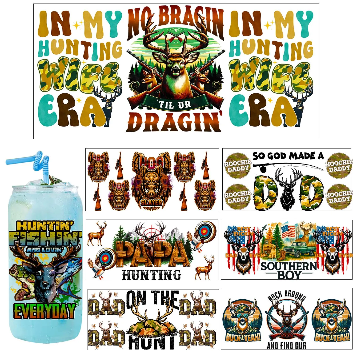 

Outdoor vibe best Dad UV DTF transfer Sticker DIY Decals 3D transfers uvdtf stickers 16oz uv dtf cup wraps