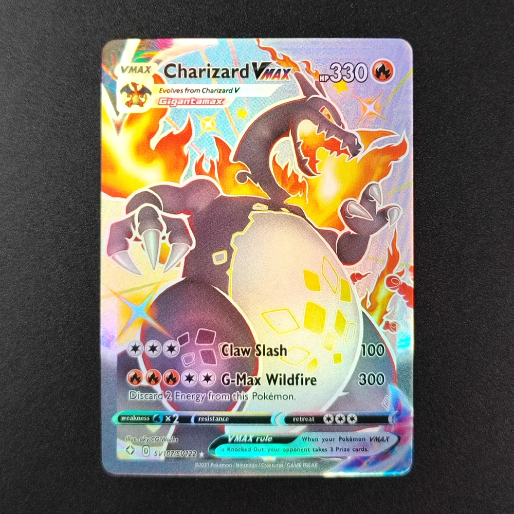 PTCG 포켓몬 영어 포켓몬 컬렉션 카드 메가 리자몽 X EX 리자몽 GX VMAX 클래식 게임 애니메이션 카드 선물 장난감