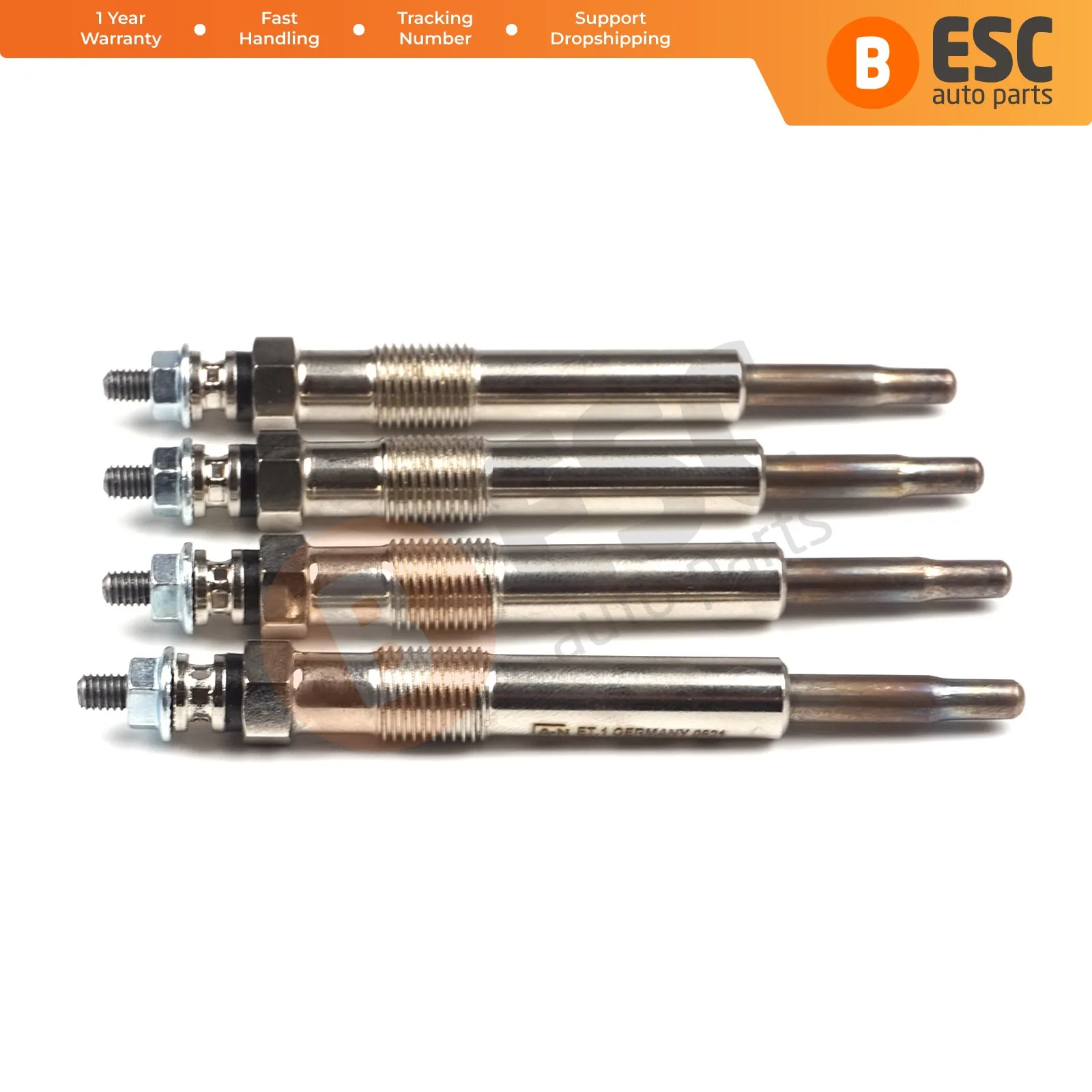 ESC Auto Parts EGP28-1 4 Pcs Heater Glow Plugs GX96, XS4U6M090AB, GN993 for Ford 1.8 Fast Shipment Ship From Turkey