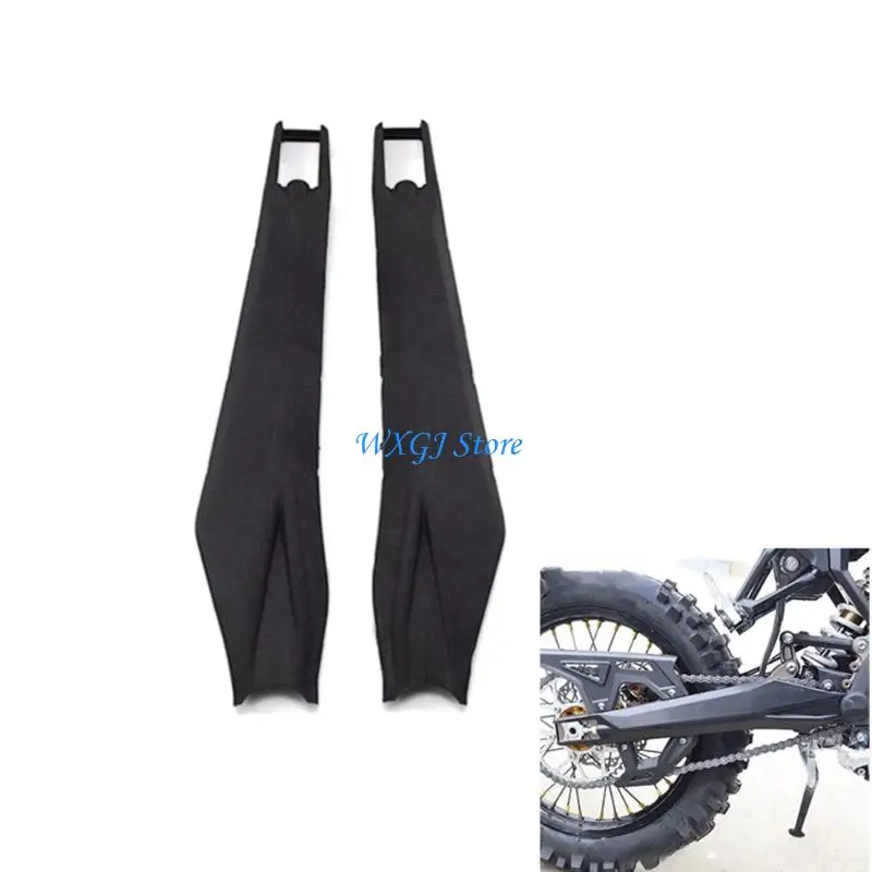 

37JE Motorcycle Rear Swingarm Cover Pair, Black Nylon Outer Side Guards for Rear Swing Arm Coverage, Trail Use and Daily Mud