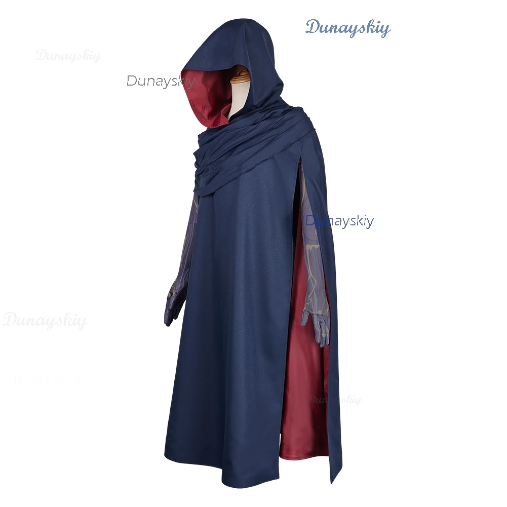 Arcane S2 Viktor Anime Cosplay Costume LOL Cloak Blue Hooded Cape Wig Hextech Outfits Halloween Carnival Party Disguise Anime Cl